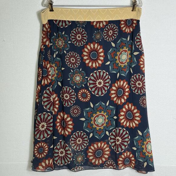 LuLaRoe 2XL Midi Skirt Simply Comfortable Multicolor Mandala Floral Pull-On - Picture 1 of 6